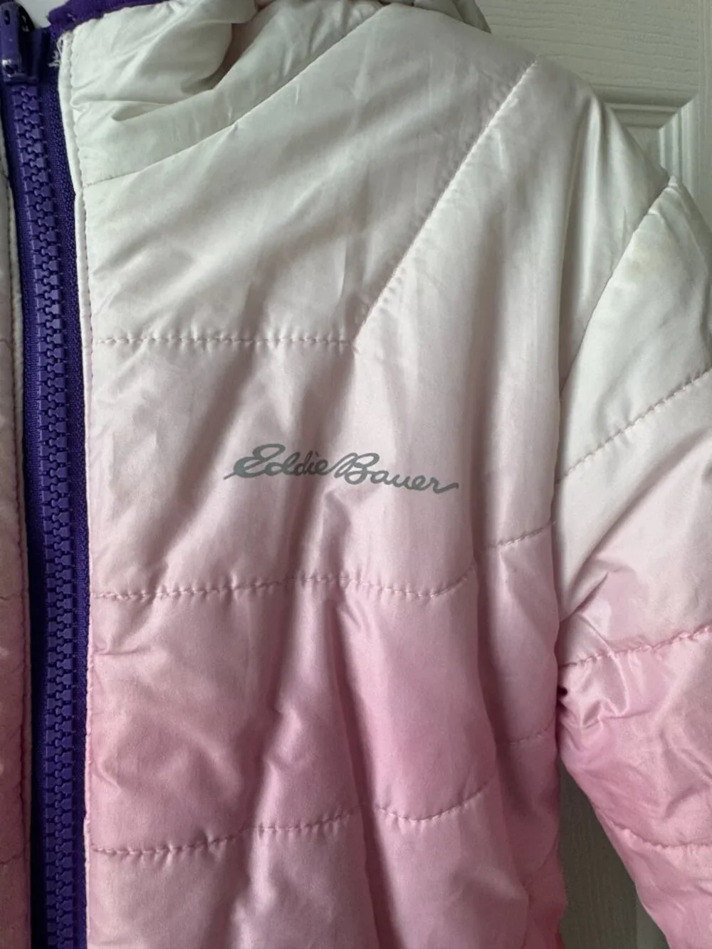 Girl’s Eddie Bauer Puffer Jacket Ombre Colors in XS (5/6)